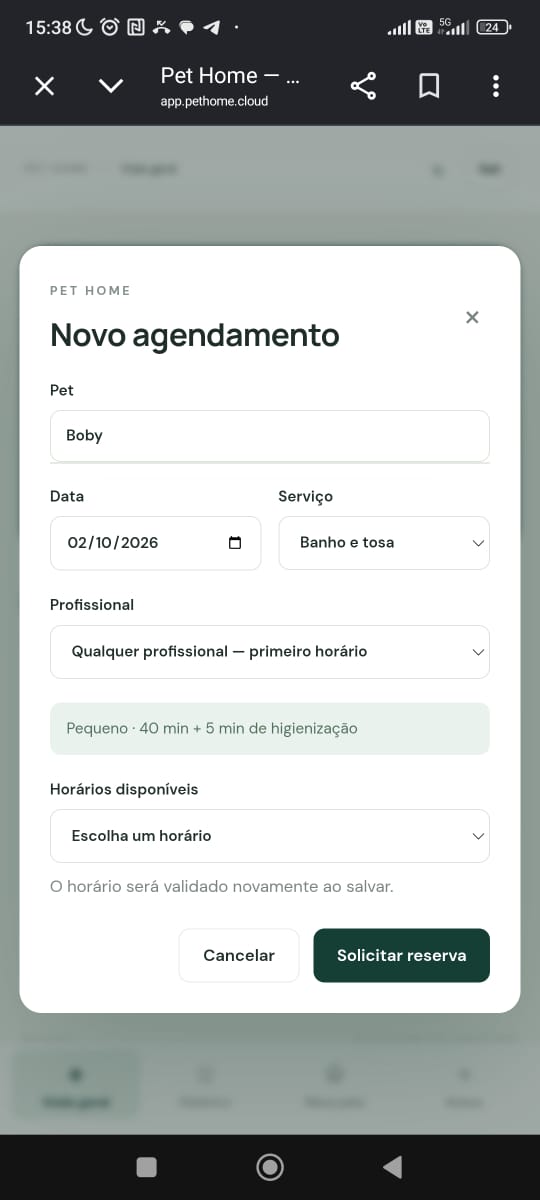 Agendamento pelo celular